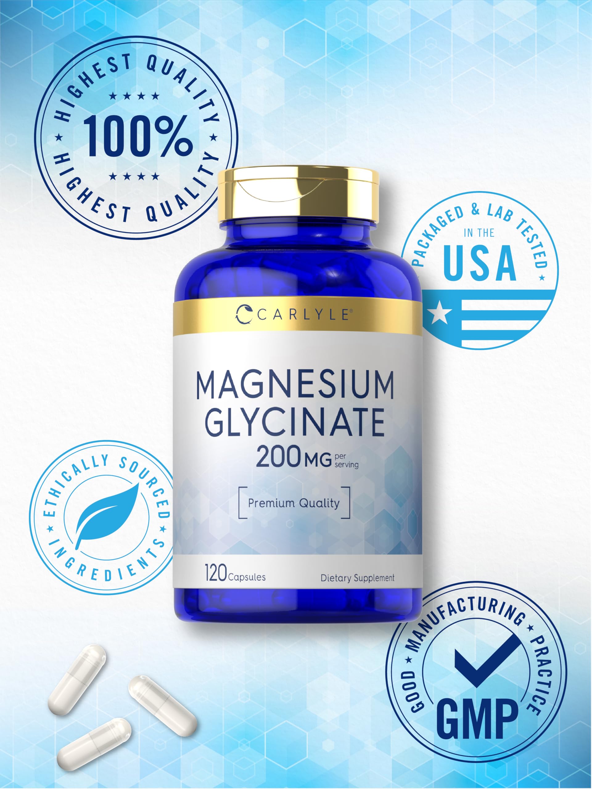 Prueba de laboratorio de Carlyle para Carlyle Magnesium Glycinate, transparencia.
