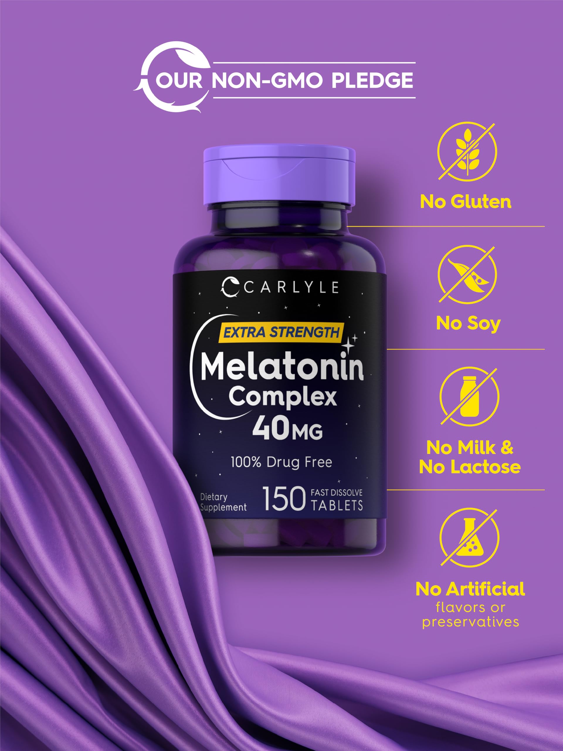 Carlyle Melatonina 40mg 150 tabletas con disolucion rapida