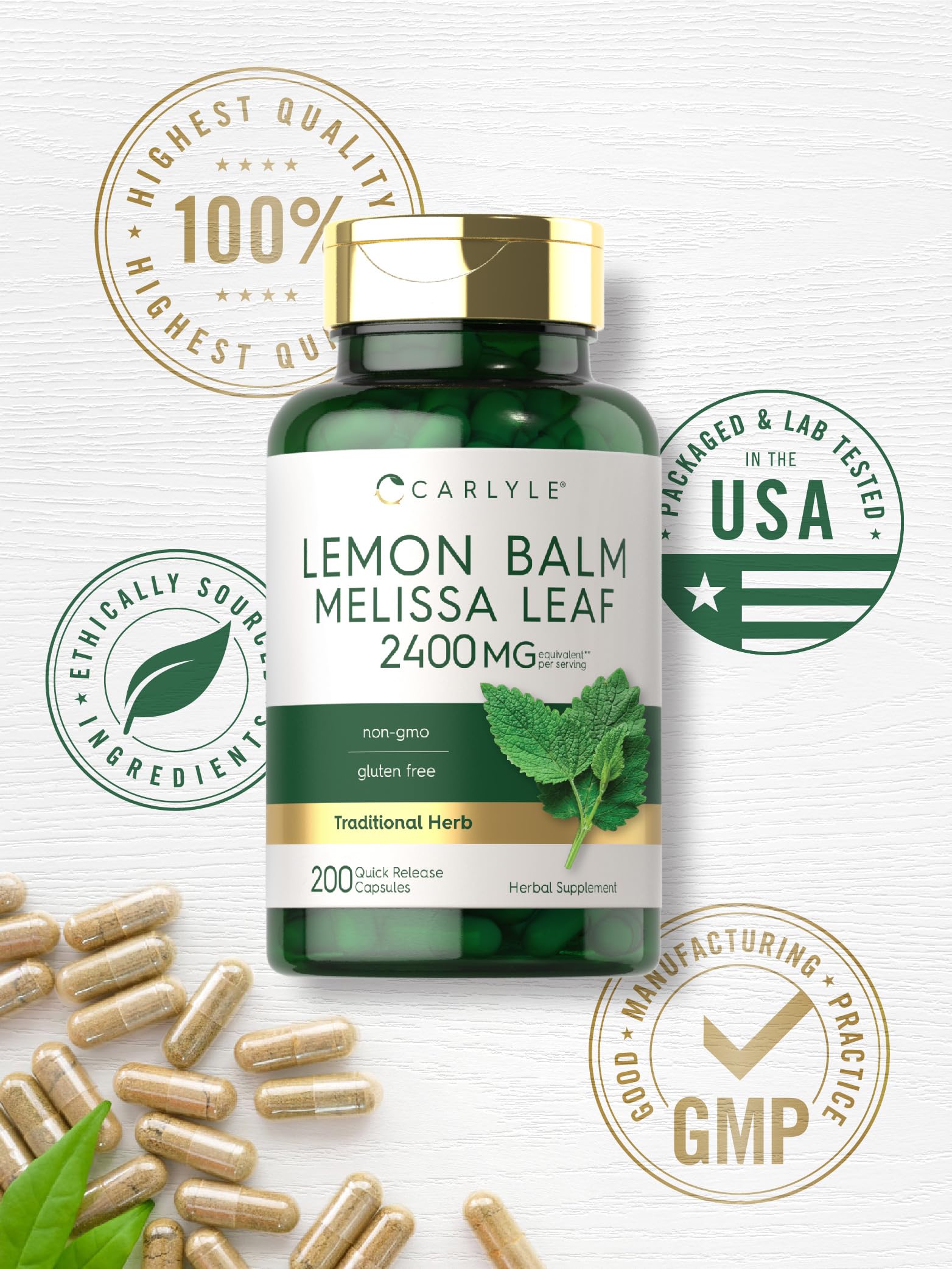 Carlyle Melisa hojas de melisa: primer plano de planta aromática para ritual natural.