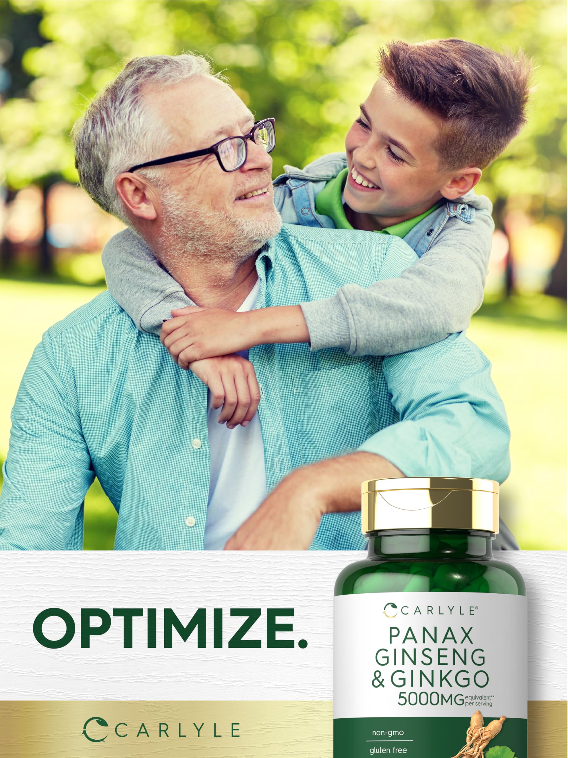 Carlyle Panax Ginseng & Ginkgo, caja abierta con presentación limpia