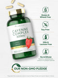 Carlyle pimienta de cayena cápsulas etiqueta nutricional clara