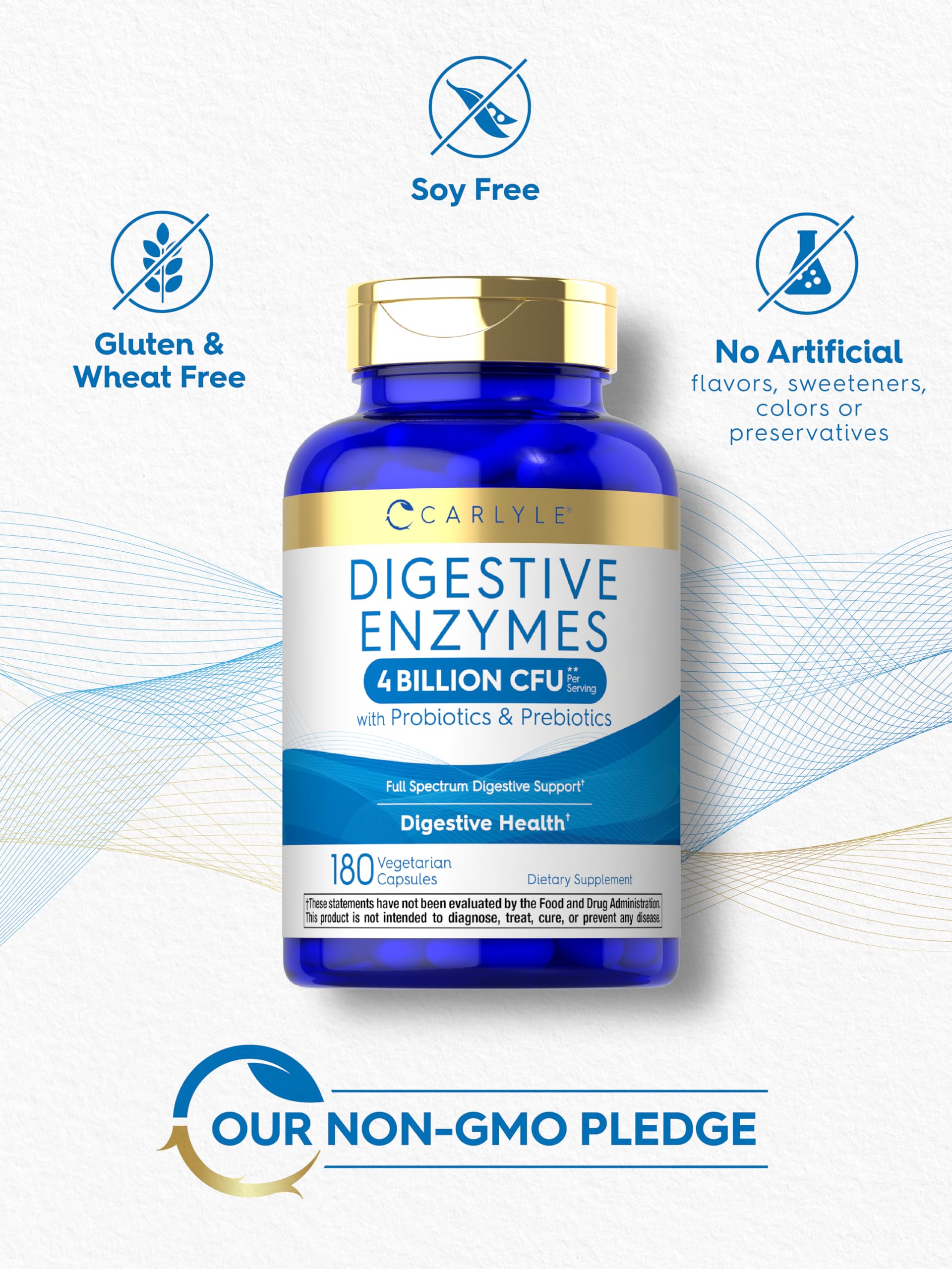 Probioticos y prebióticos Carlyle para salud intestinal