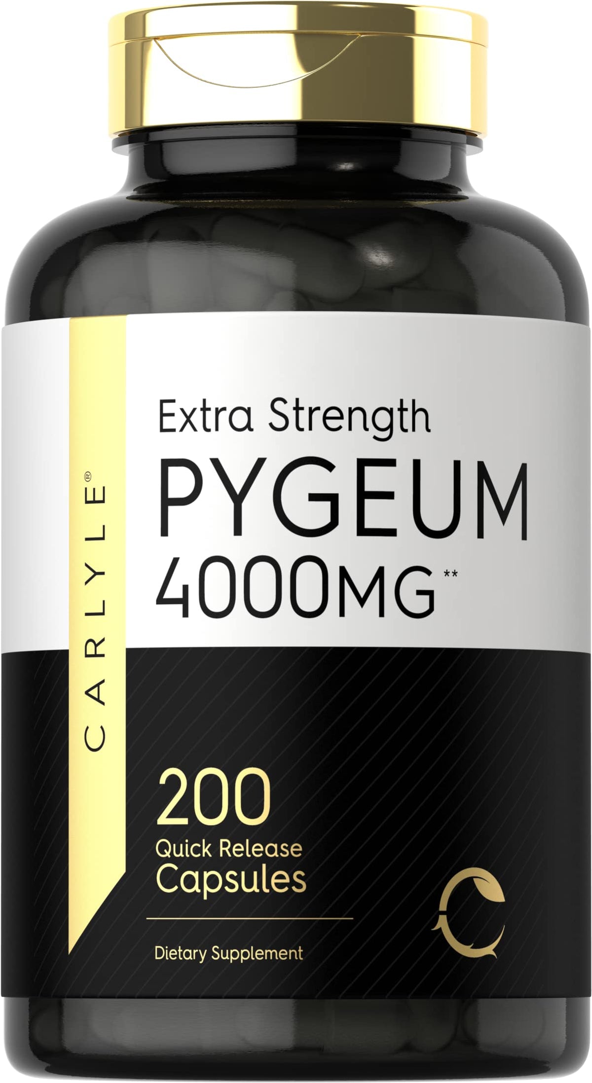 Botella de Carlyle Pygeum Africanum corteza para uso diario cómodo.