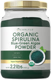 Carlyle spirulina orgánica en envase, uso diario