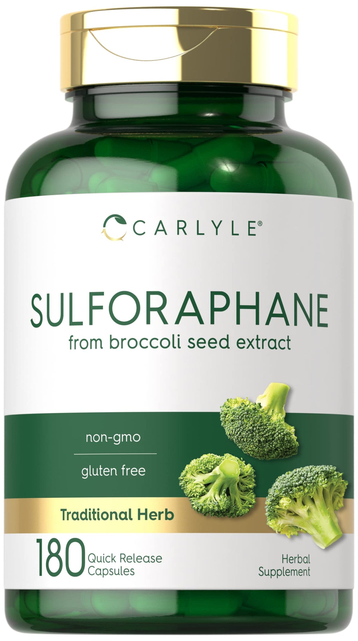 Carlyle Sulforafano cápsulas 400 mcg para uso diario.