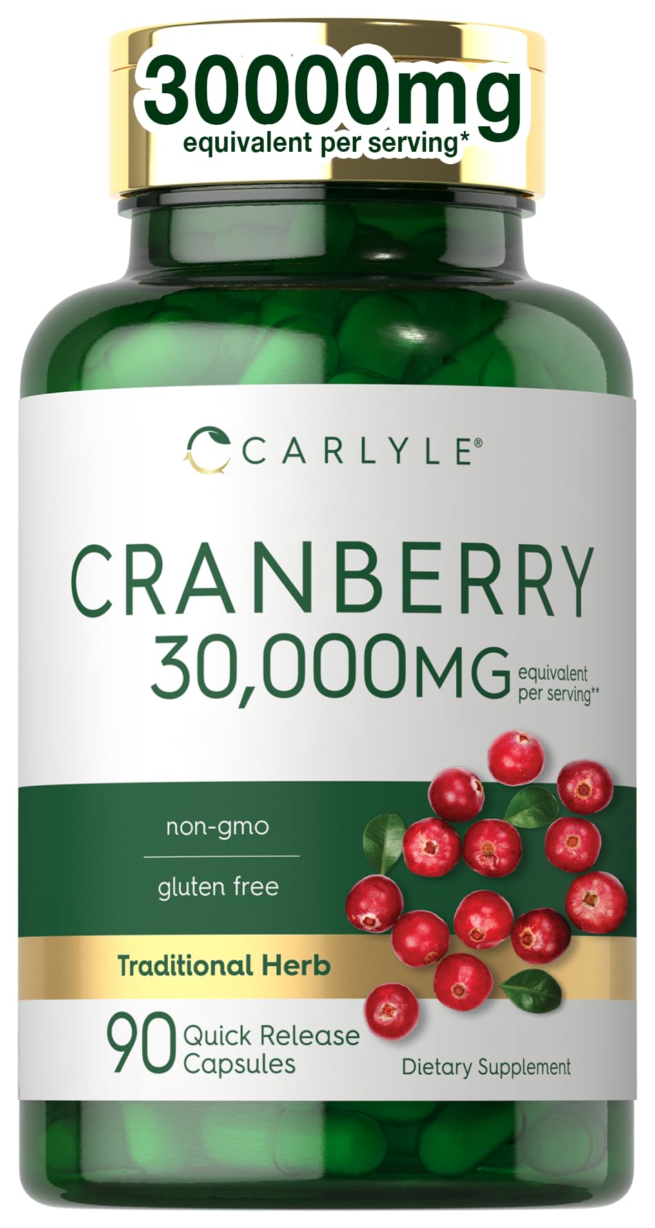 Carlyle arándano en botella, apoyo antioxidante diario.