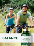 Ambiente de cocina con Carlyle chlorella-spirulina, complemento de tu dieta