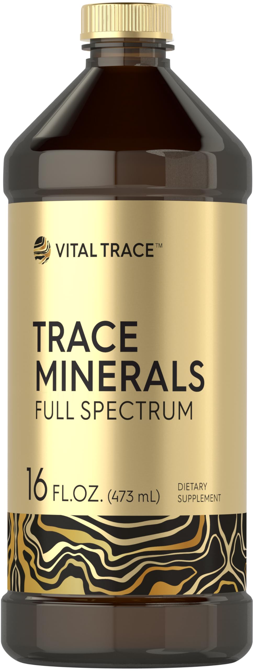 Carlyle Trace Minerals botella frontal con etiqueta clara para uso diario