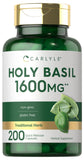Carlyle TulsiCaps envase frontal, apoyo al bienestar diario.