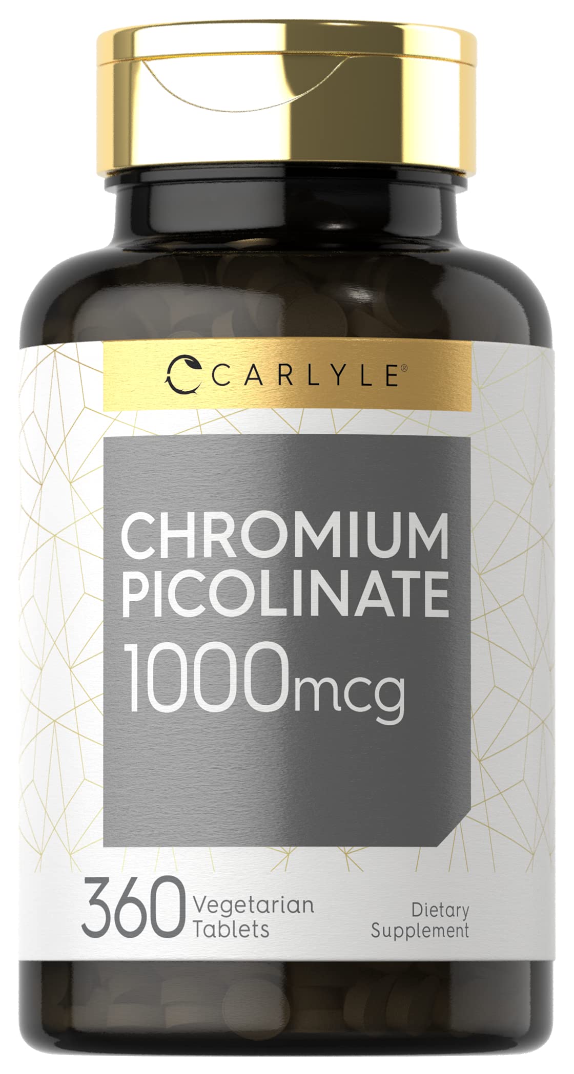 Carlyle Ultra Picolinato de Cromo 1000mcg, frasco, apoyo nutricional diario