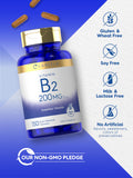 Carlyle Vitamina B2 200 mg: indicación de dosis clara para uso diario.