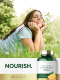 Carlyle Vitamina C 1000mg, empaque práctico para casa o viaje.