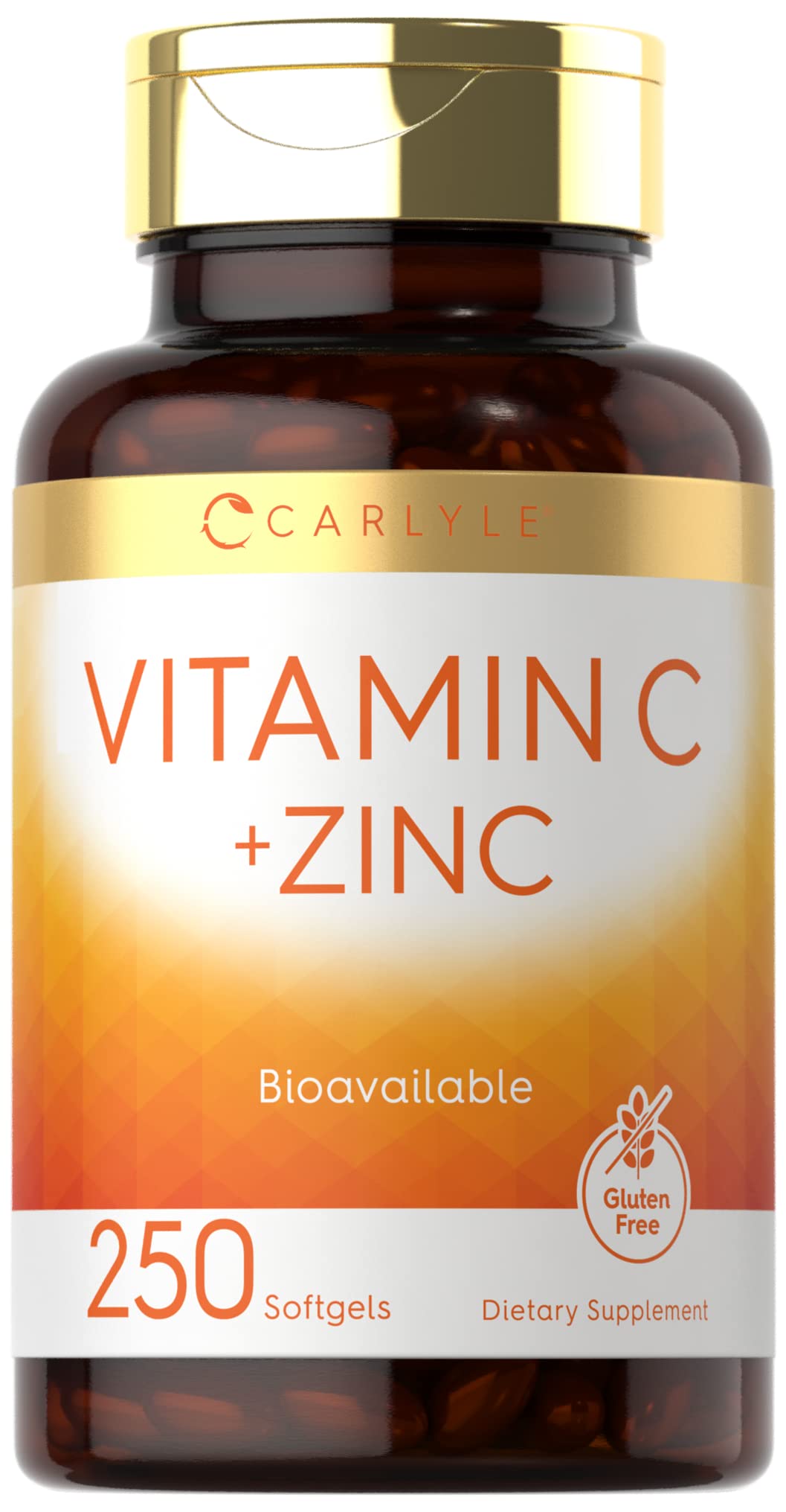 Carlyle Vitamina C con Zinc frasco de 250 softgeles para uso diario