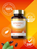 Ingredientes de calidad de Carlyle Vitamina C con Zinc para uso diario