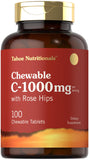Carlyle Vitamina C masticables, frasco naranja, dosis 1000 mg para uso diario