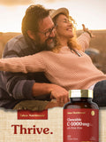Vitamina C masticables de Carlyle, sin color artificial para sabor natural