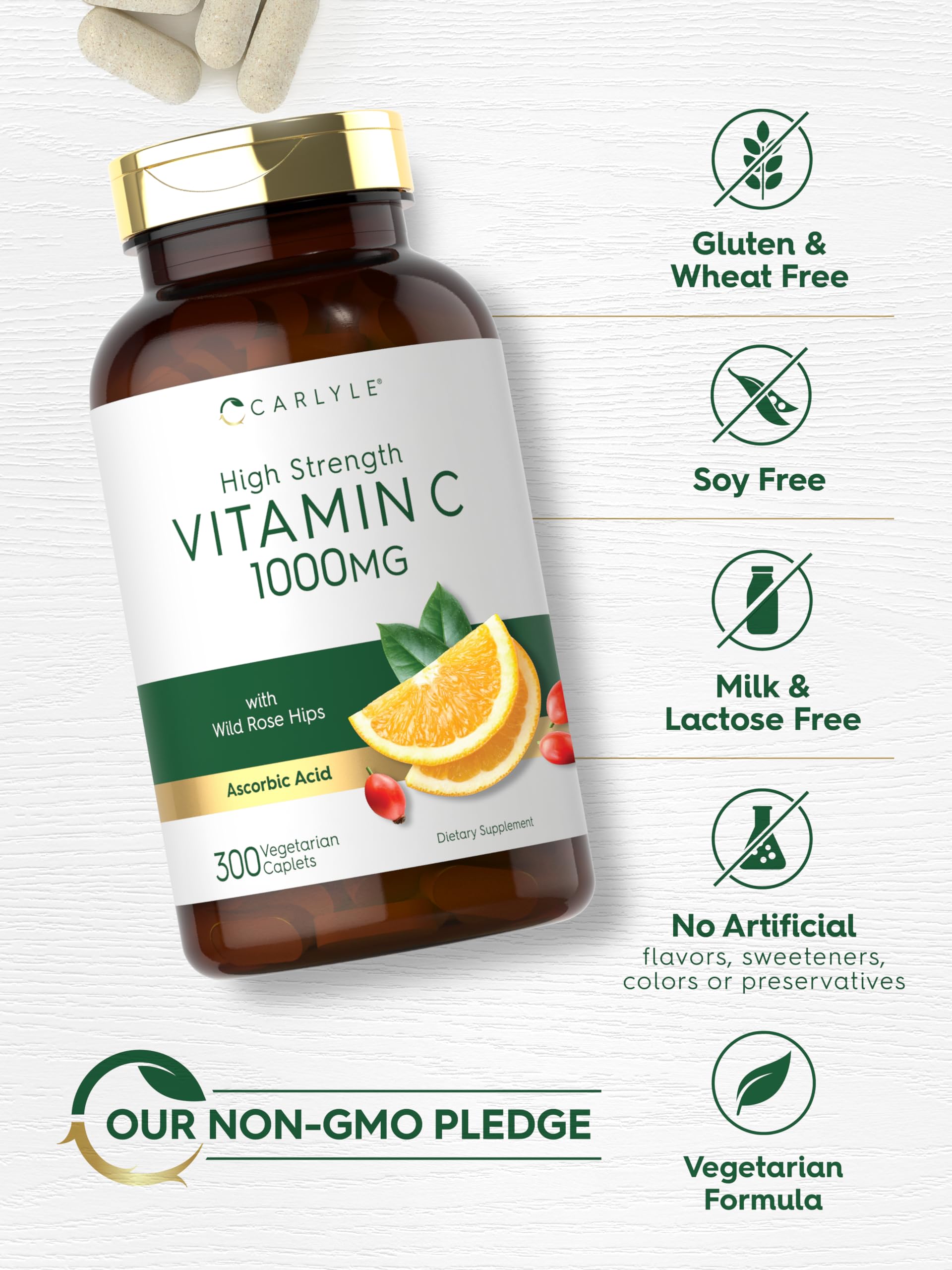 Carlyle Vitamina C libre de gluten y de transgénicos.