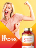 Carlyle Vitamina D 10000 UI, dosis diaria para días con poca luz solar.