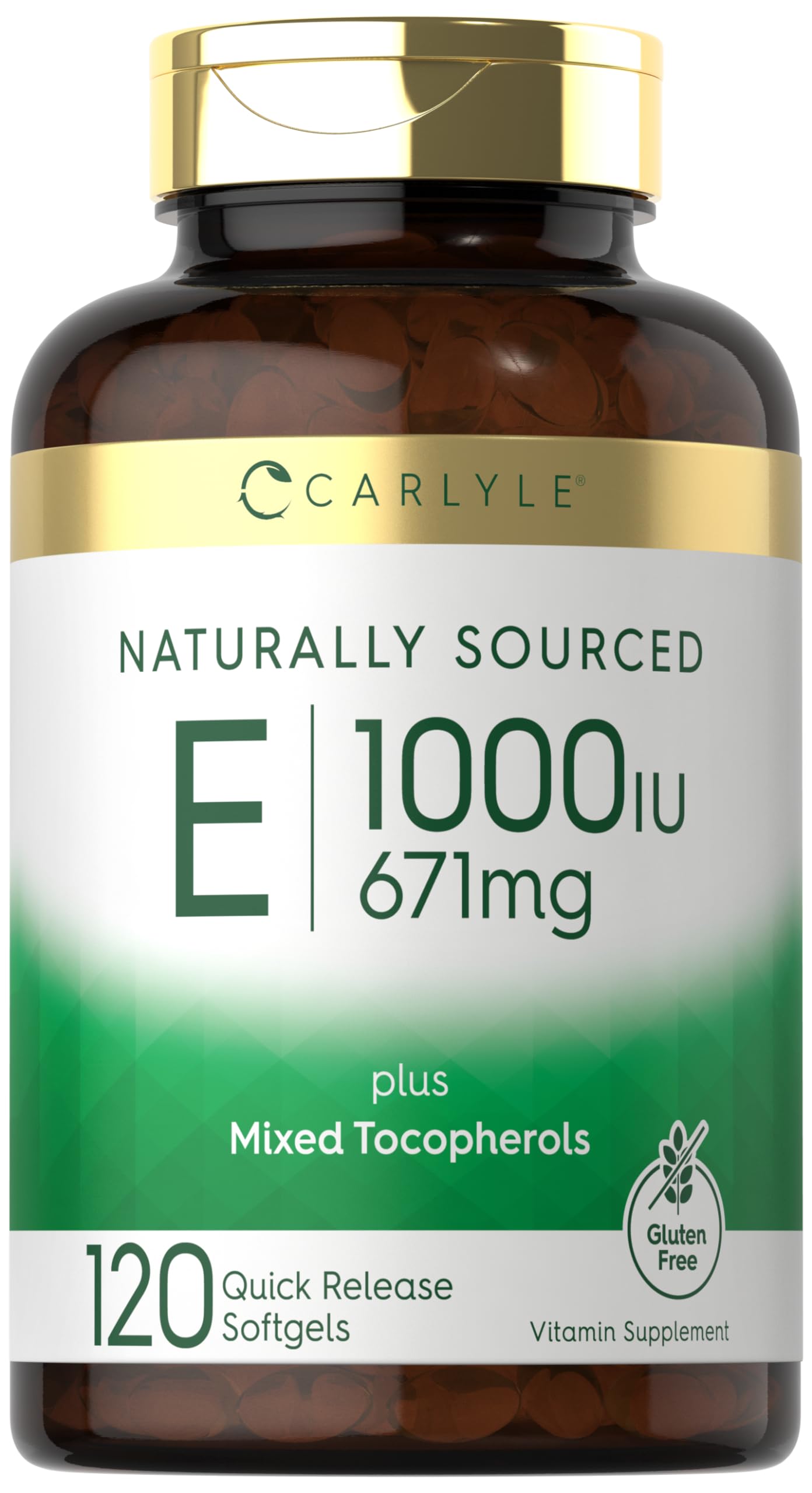 Carlyle Vitamina E 1000 UI en cápsulas blandas para uso diario