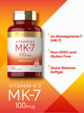 Carlyle Vitamina K2 MK7: caja de presentación que destaca calidad y pureza