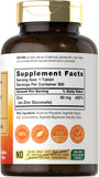 Carlyle Zinc 50 mg: etiqueta frontal que identifica la dosis y beneficios.