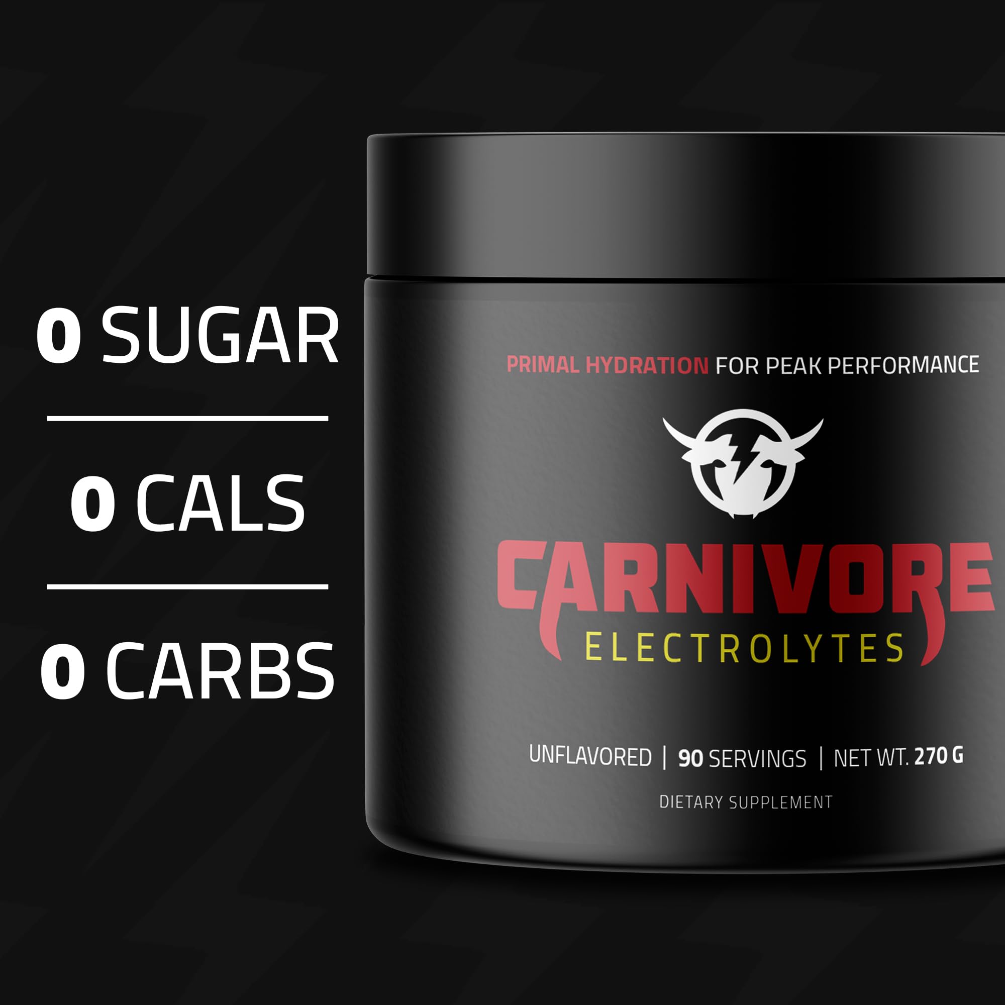 Carnivore Electrolytes mezcla rápida con agua para entrenamiento y energía.