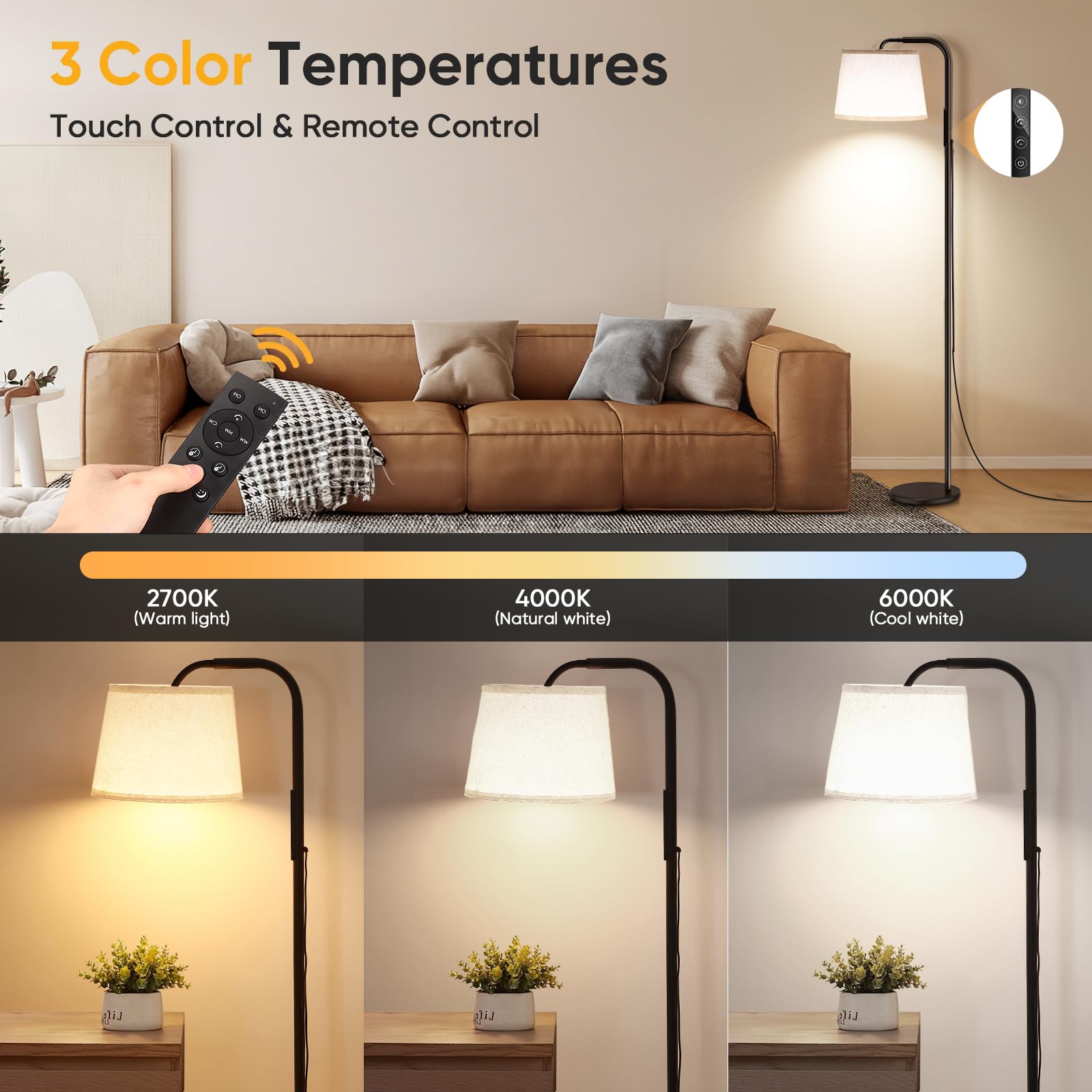 Caromolly pantalla de lino suave reparte luz agradable