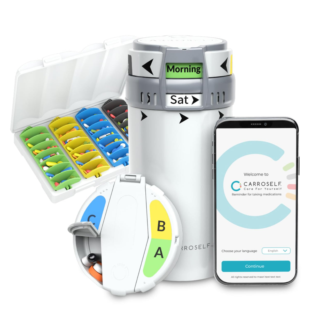 CARROSELF: sistema completo de dispensación de pastillas para uso diario