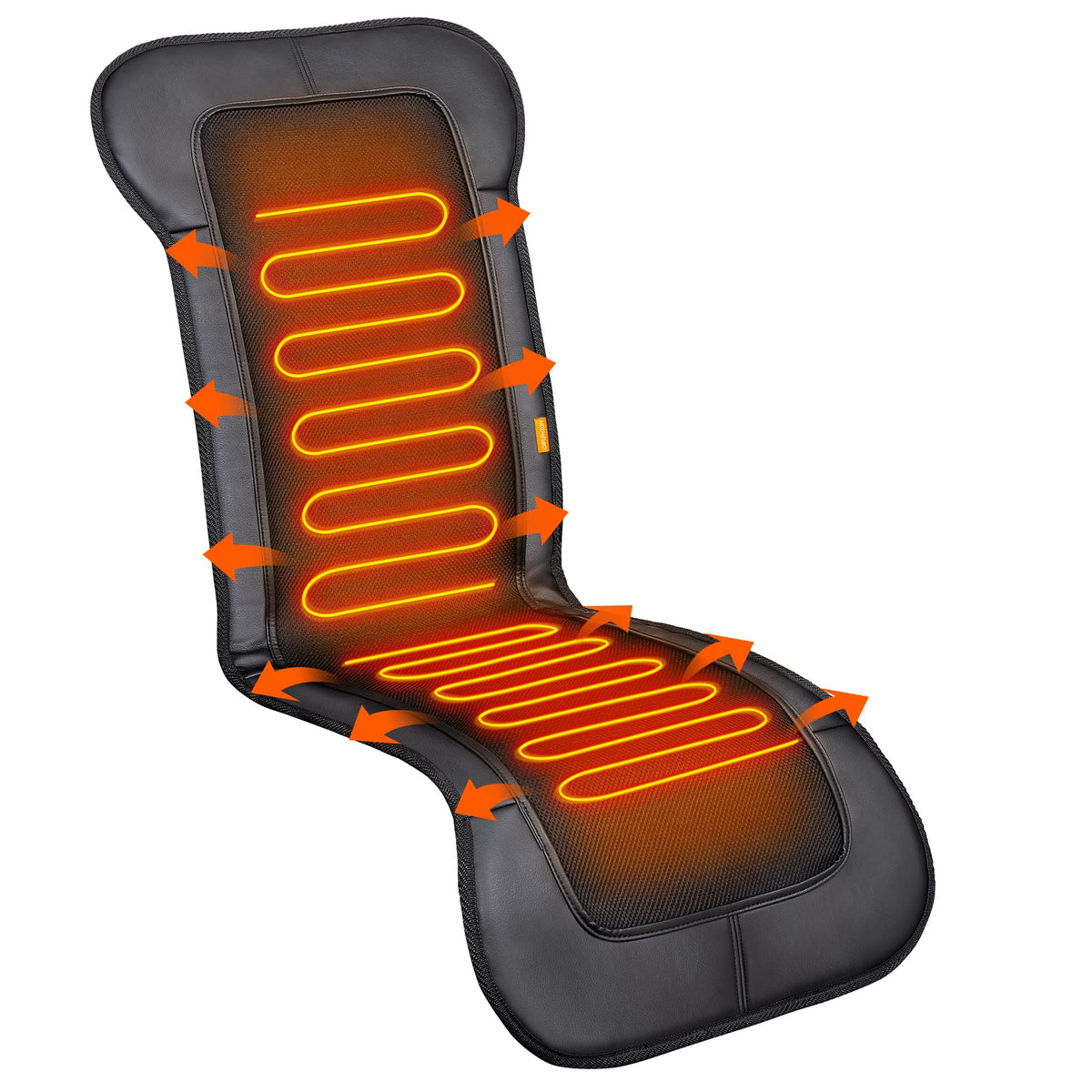 CARSHION asiento caliente largo de 47-2 pulgadas para mayor confort al sentarse.
