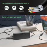 Casimy adaptador 90W 24V, empaque seguro y caja del producto para almacenamiento.