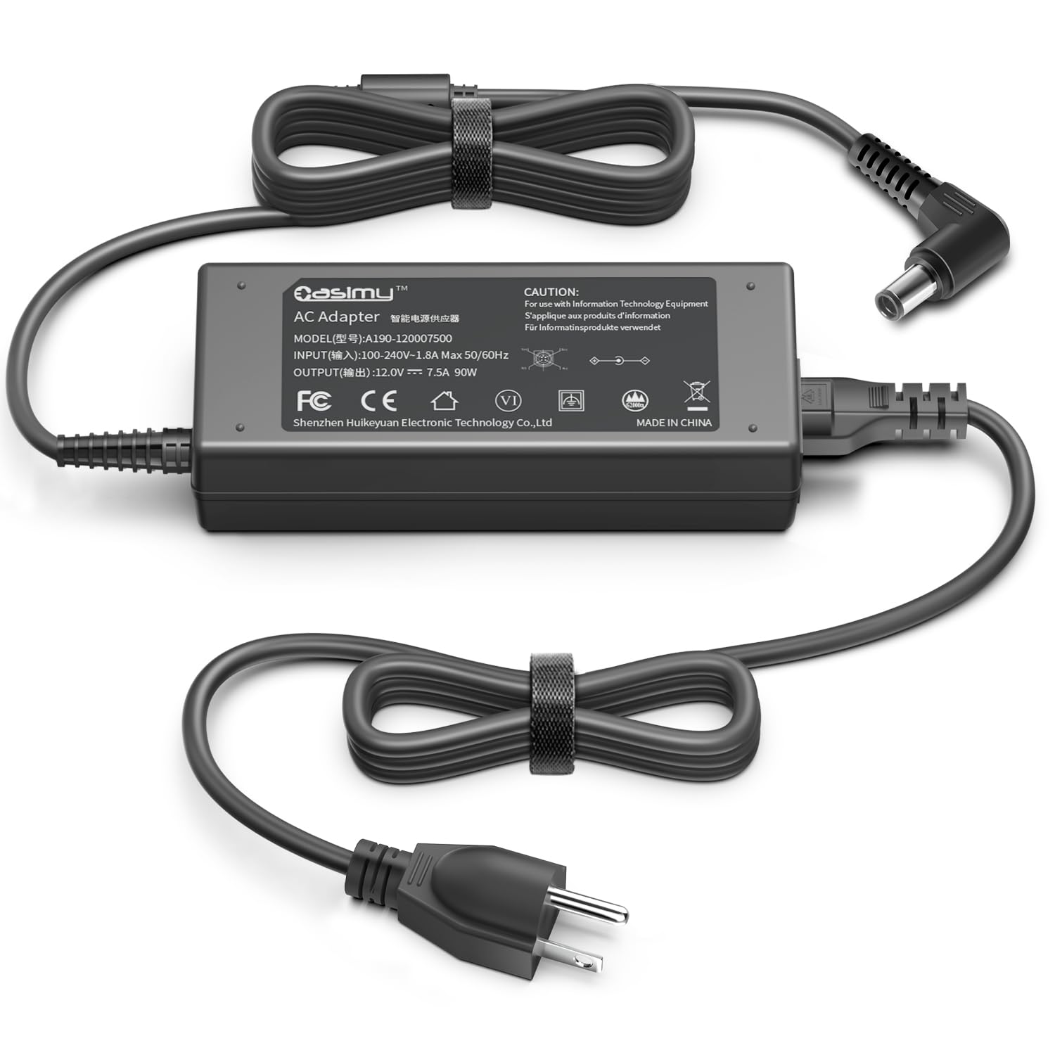Casimy adaptador DC 12V 7-4-5mm, visual de conector estable para CPAP.