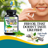 Cápsulas SoftGels de Catalina Naturals Omega3, fáciles de tragar para uso diario.