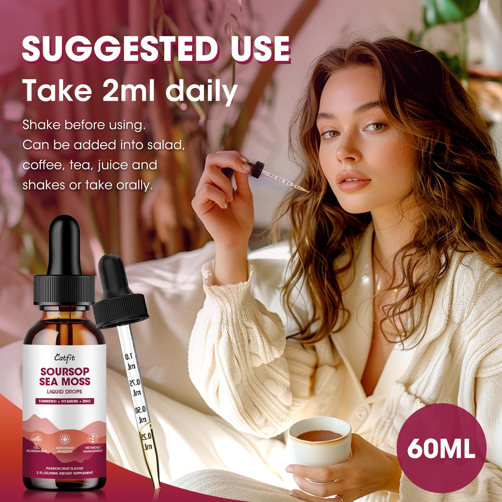 Catfit Gotas envase 60 ml sin azúcar, apto para veganos