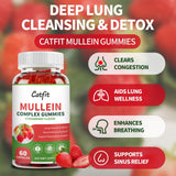 Gomitas Catfit mullein, sabor fresa; experiencia agradable para el día a día.