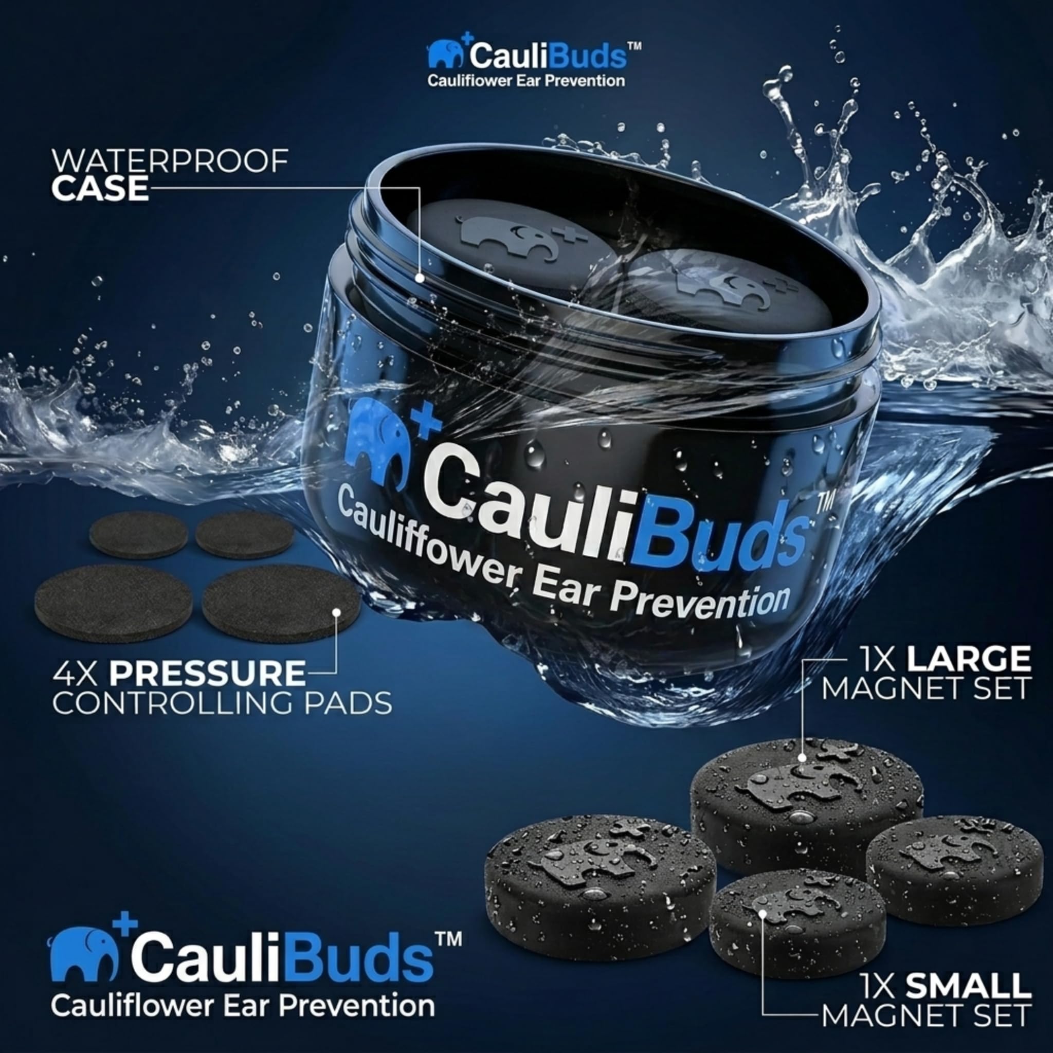 CauliBuds compresion oreja keloide: presión localizada para áreas propensas.