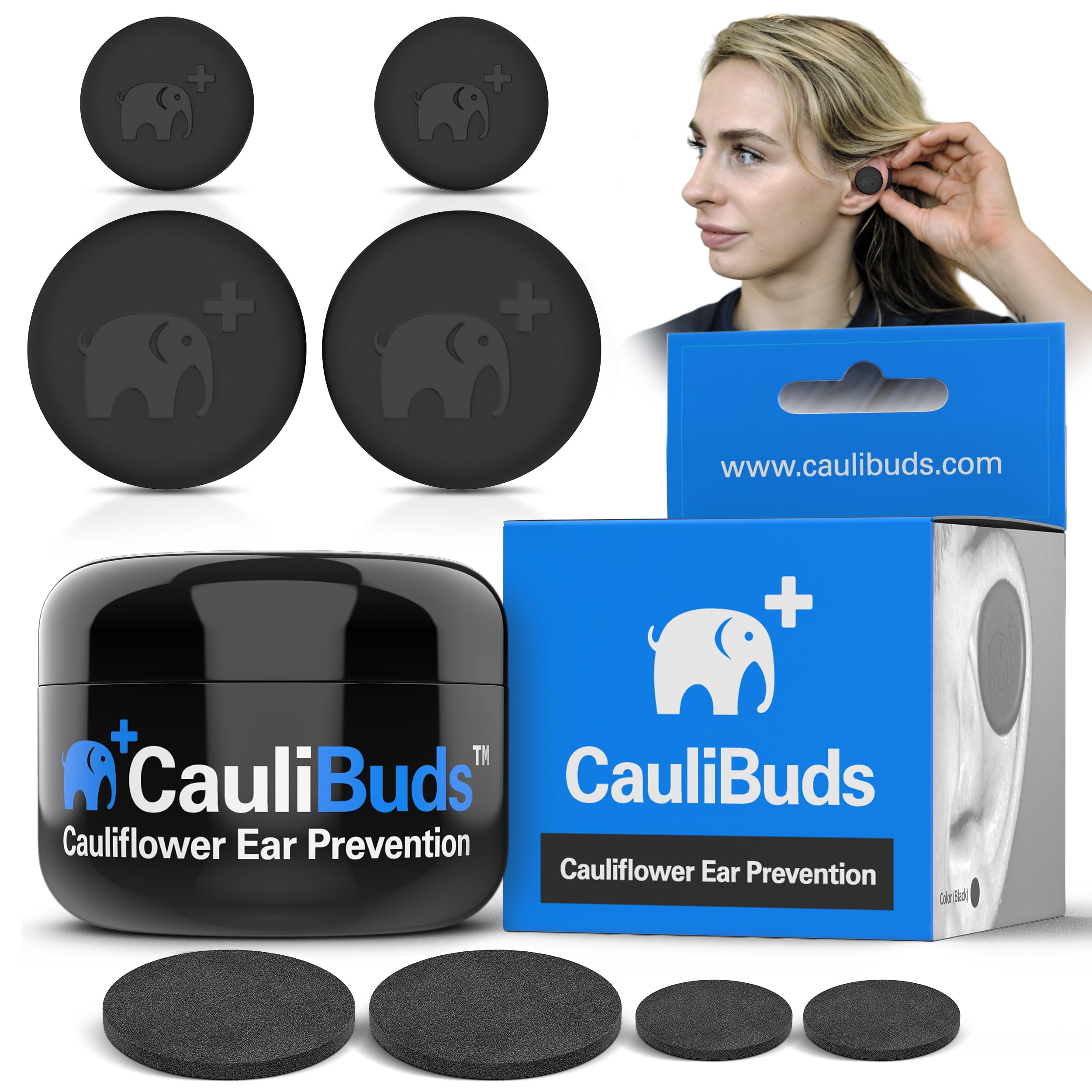 CauliBuds imanes oreja coliflor: apoyo cómodo para la protección durante entrenamientos.