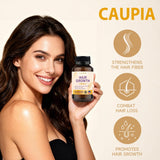 CAUPIA Energía Capilar etiqueta natural destacando la fórmula botánica.