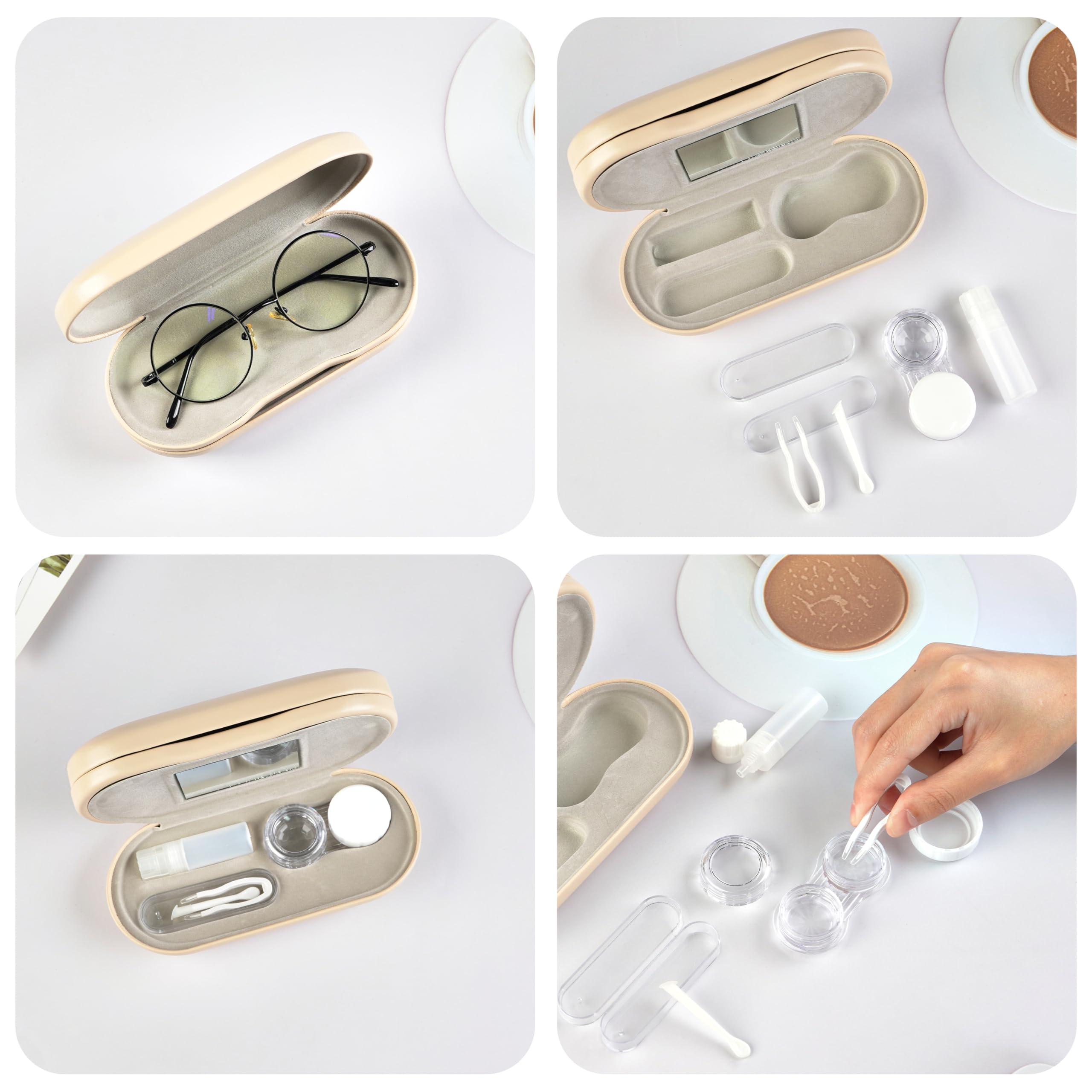 Estuche doble Cauyuan duradero evita arañazos en lentes
