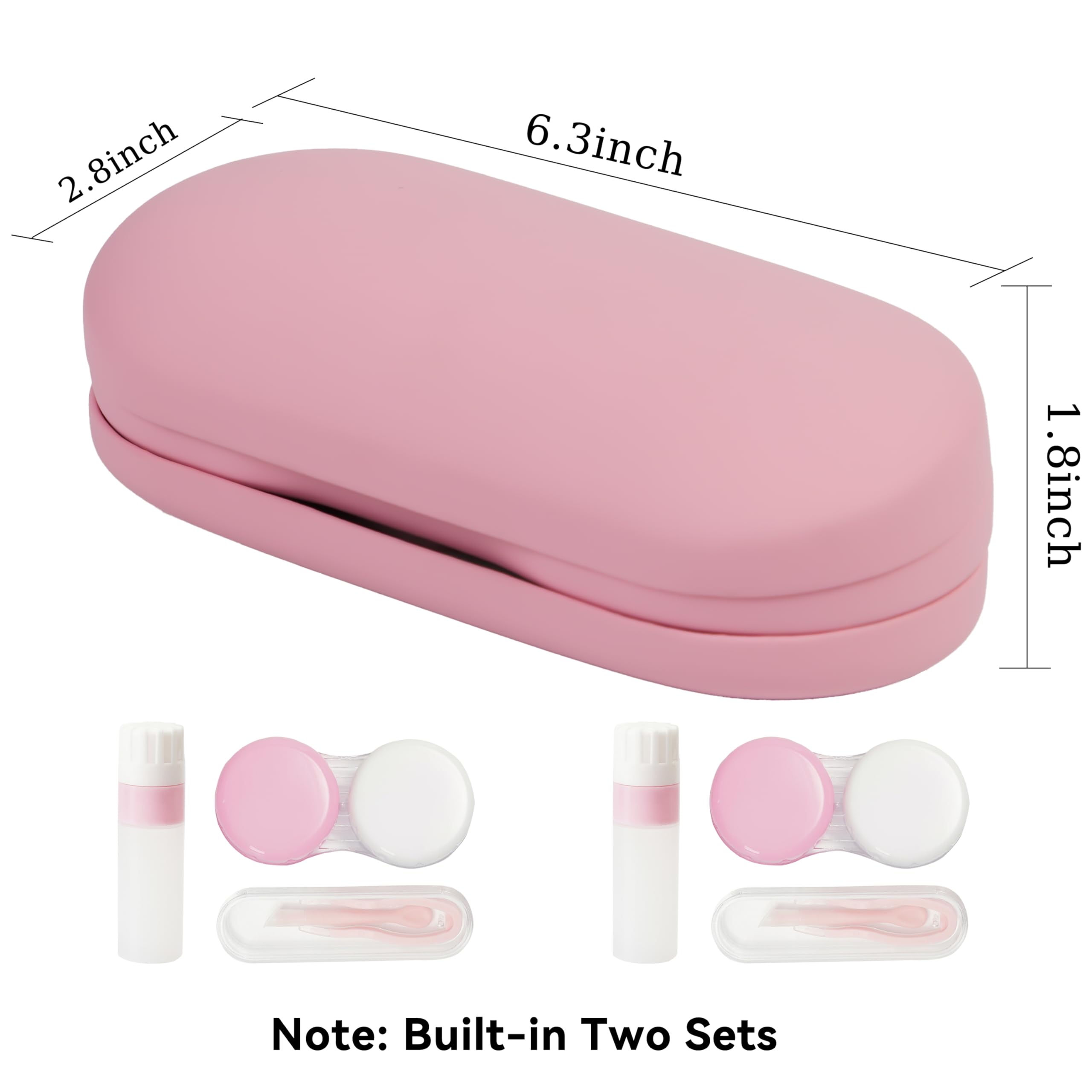 Estuche dos en uno Cauyuan para gafas y lentes de contacto
