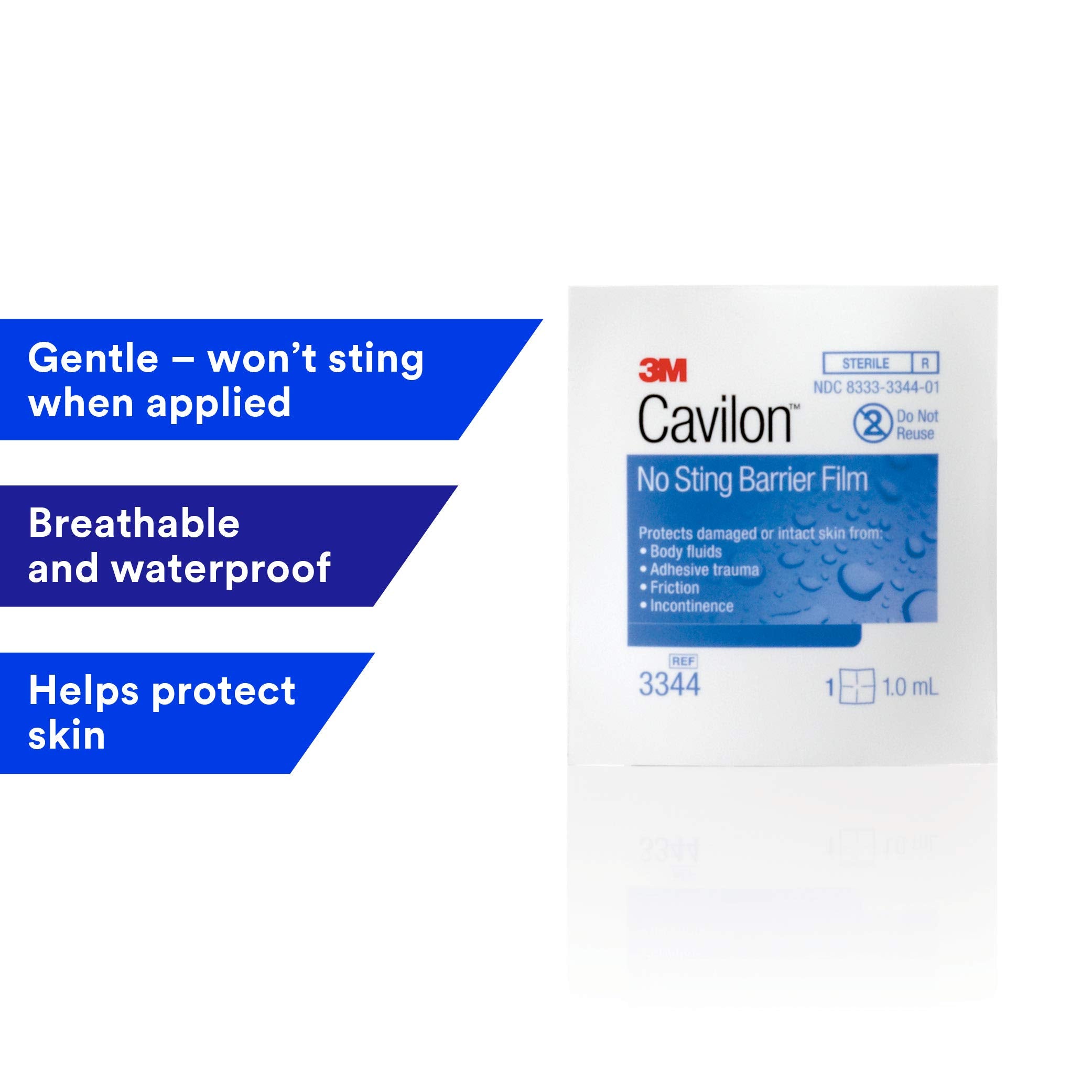 Cavilon No Sting Barrier Film, película transparente que protege la piel de irritaciones.