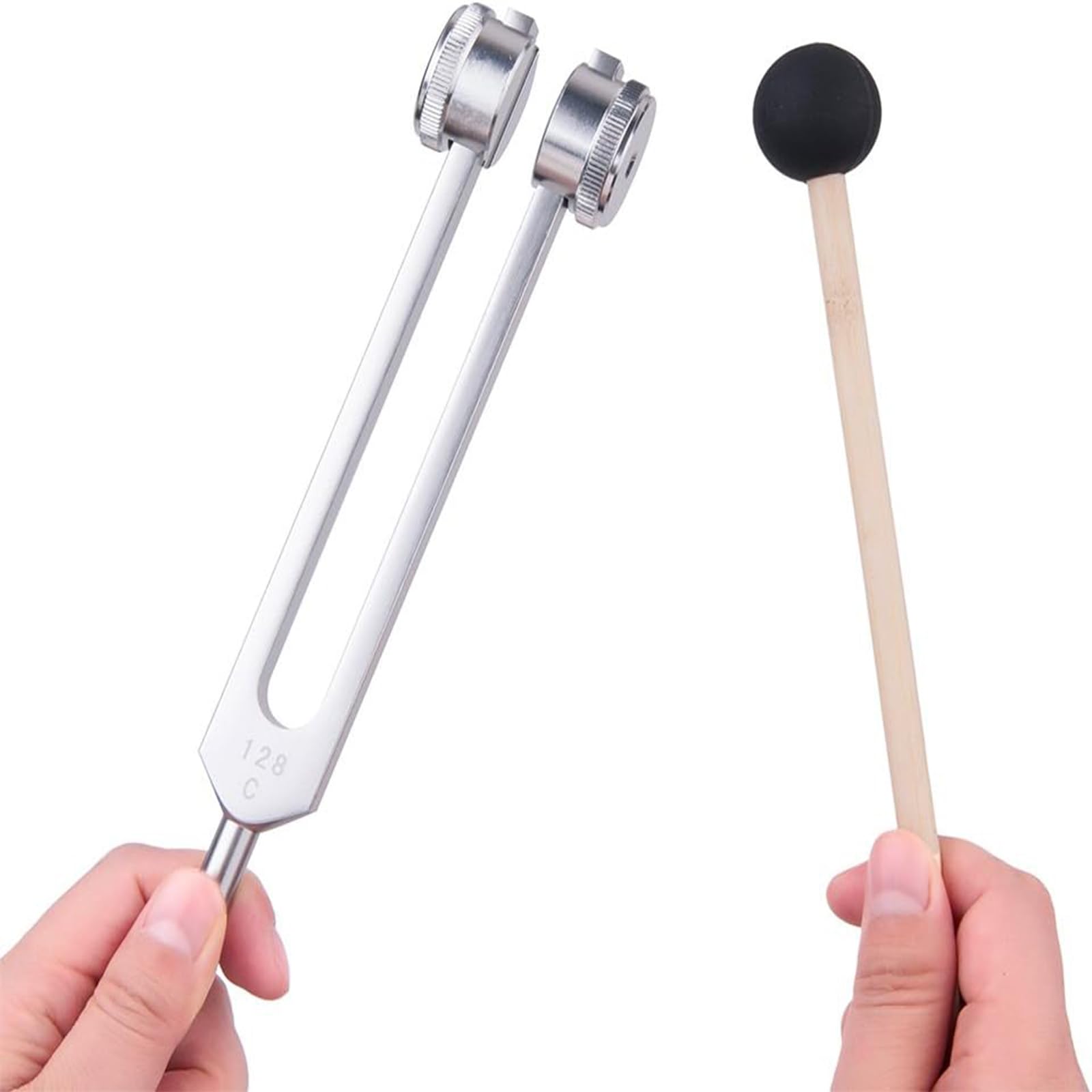 CBCJIEHUXL Diapasón junto a la oreja para terapia de sonido.