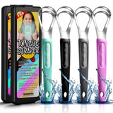 Cbiumpro rascador de lengua 4-pack, higiene bucal diaria para toda la familia.
