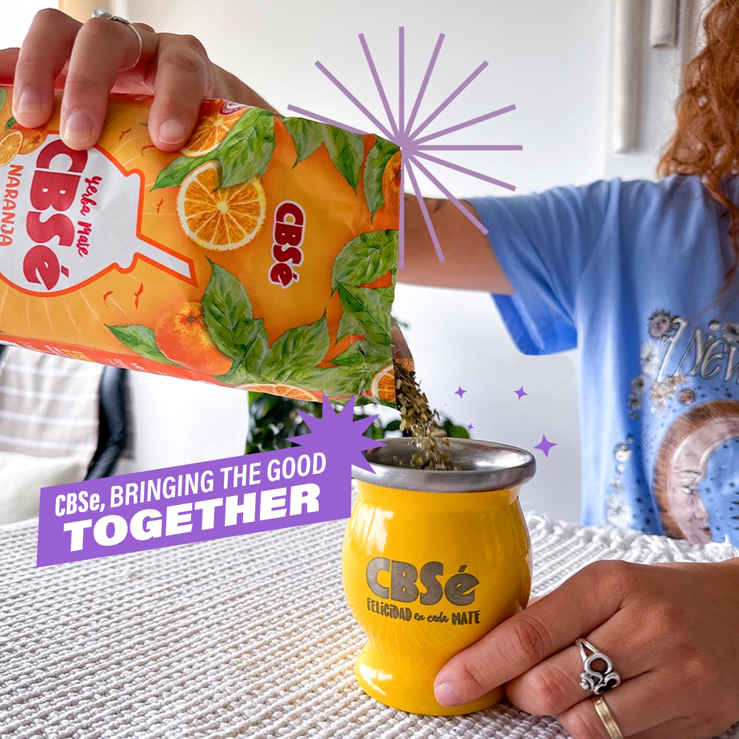 CBSé Yerba Mate Naranja: perfecto caliente o frío para disfrutar en cualquier momento.