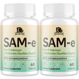 C Calthorvitana SAM-e con ashwagandha y L‑Teanina en cápsulas para uso diario.