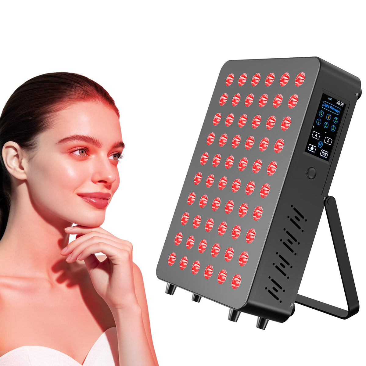 CCGIRU panel luz roja frontal para rostro y cuerpo, uso diario recomendable