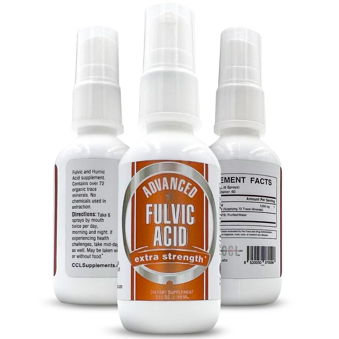 Frasco pulverizador de CCL SUPPLEMENTS con minerales para apoyo diario del cuerpo.