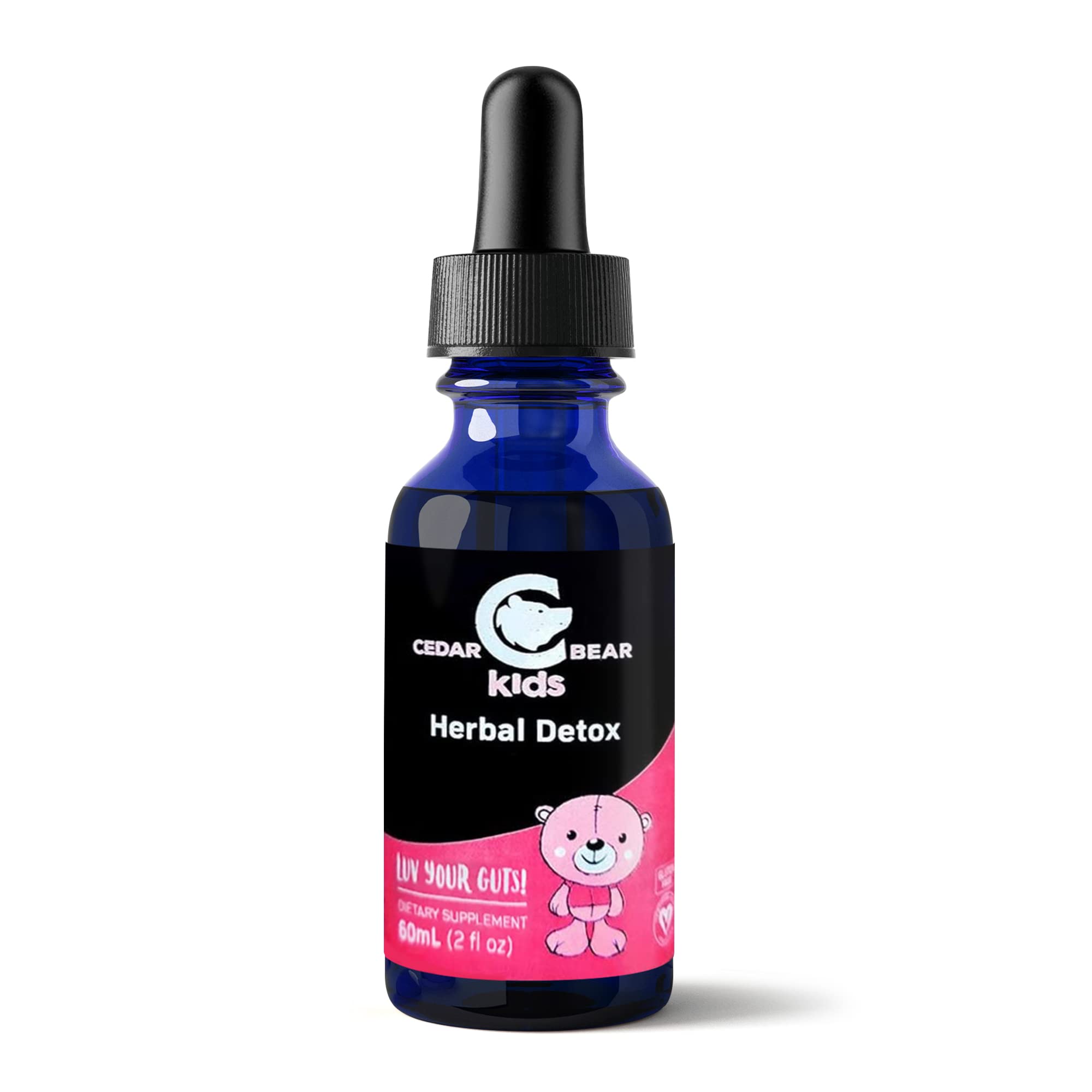 Cedar Bear Detox para niños, bote de gotas facilita la dosificación diaria.