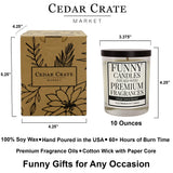CEDAR CRATE MARKET vela hecha en Estados Unidos.