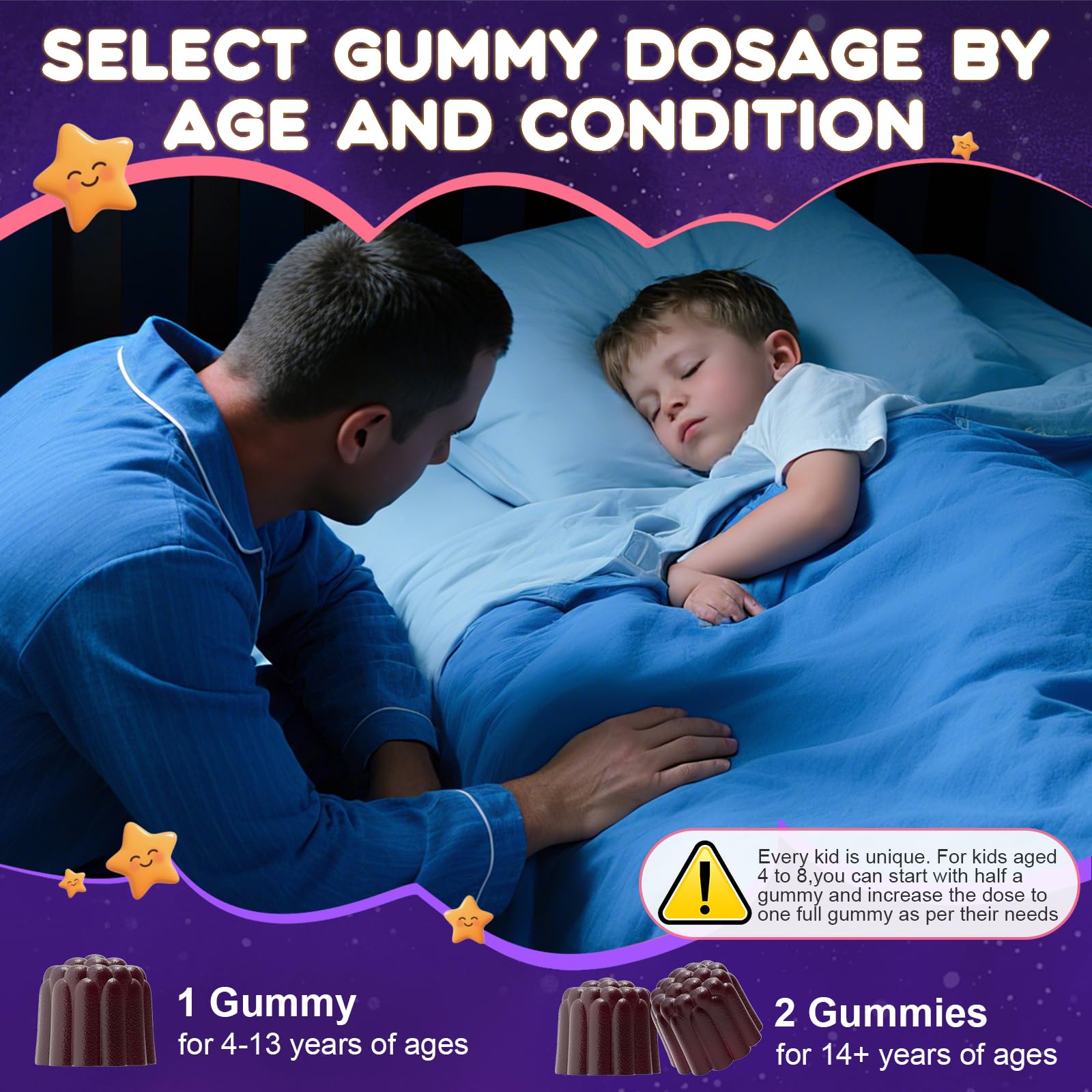 Ceecisee gominolas magnesio para niños, beneficios nocturnos suaves