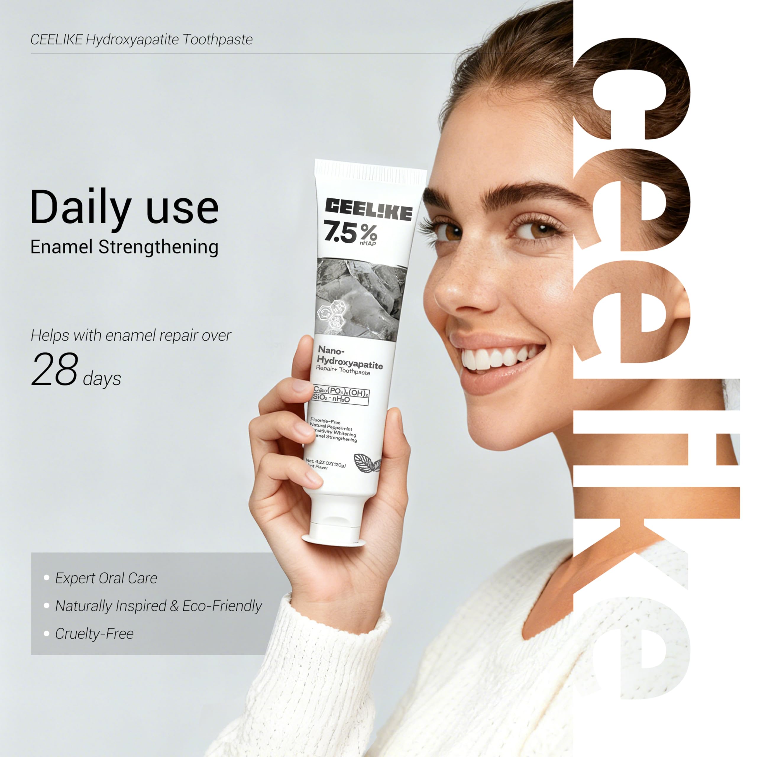 CEELIKE pasta dental: escena de higiene diaria